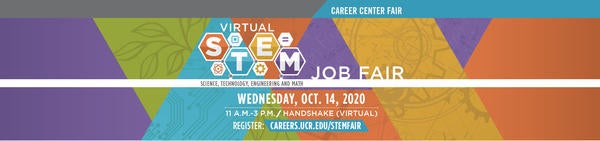 Virtual STEM Job Fair, Wednesday, Oct. 14, 2020, 11am-3pm