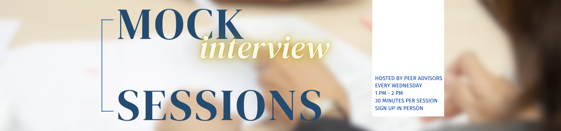S25 Peer Advisor Mock Interview Web Slider