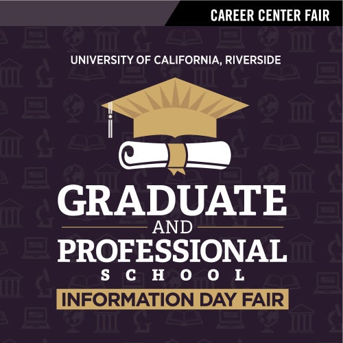 An advertisement for the Graduate and Professional School Information Day Fair